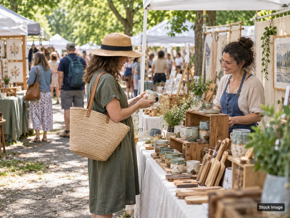 Christmas in October Arts & Craft Show: Craft Shows & Fairs in Albuquerque, New Mexico (vendor/maker market scene)